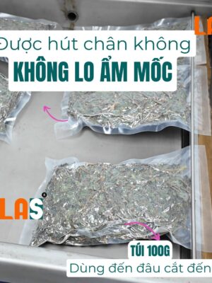 Đóng gói hút chân không cây dòi tím khô